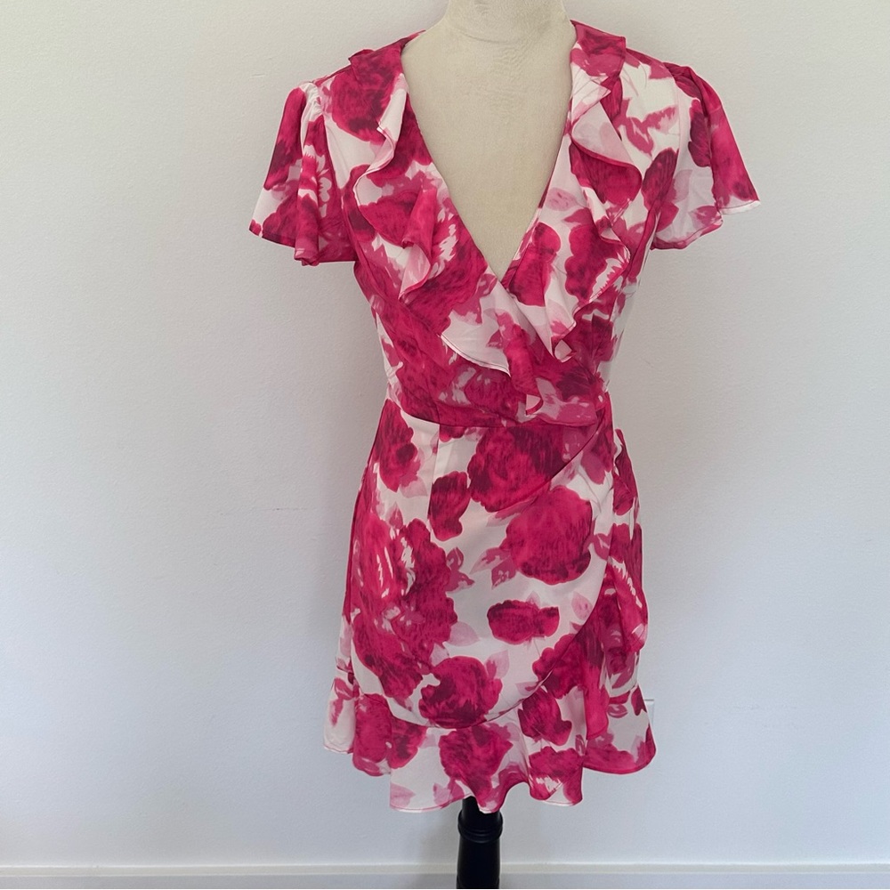Pink floral sun dress